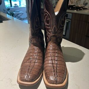 Brown Lucchese Leather Cowboy Boots